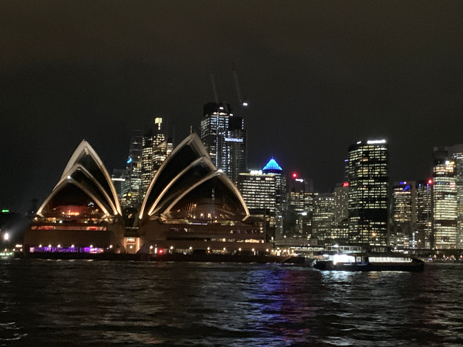 Opera House at night from our Sensational Sydney Cruise