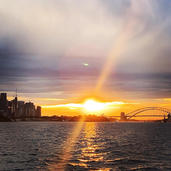 Sunset from our Sensational Sydney Cruise