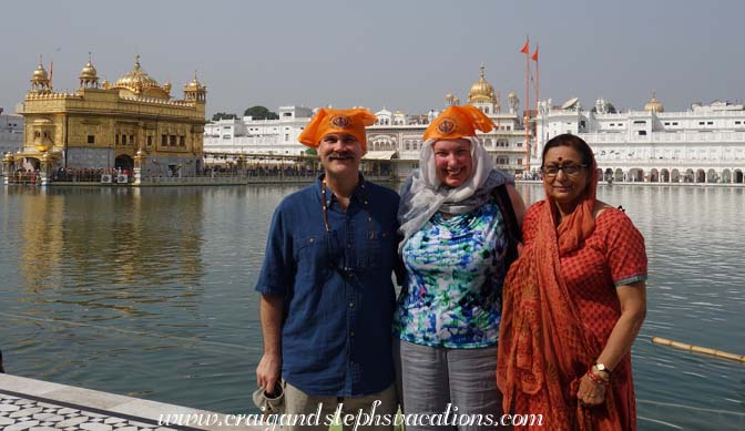 Craig, Steph, and Sunita at the Golden Temple
