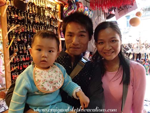 Shopkeepers and their daughter Gho