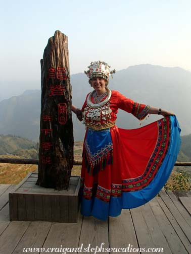 Steph in traditional Miao clothing