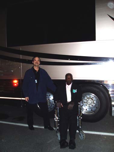 Craig and Frank outside of B.B.'s tour bus