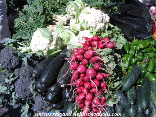 Vegetables at the Otavalo Saturday Market