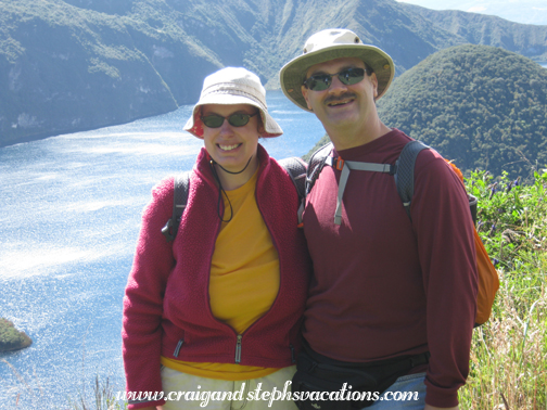 Steph and Craig at Lago Cuicocha
