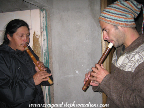 Antonio teaches Felipe to play the flute