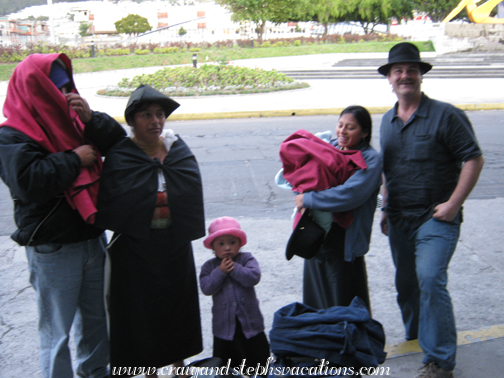 Saying goodbye at the Quito airport