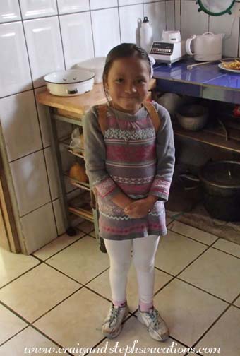 Sisa is ready to go to Cotacachi with Rosa