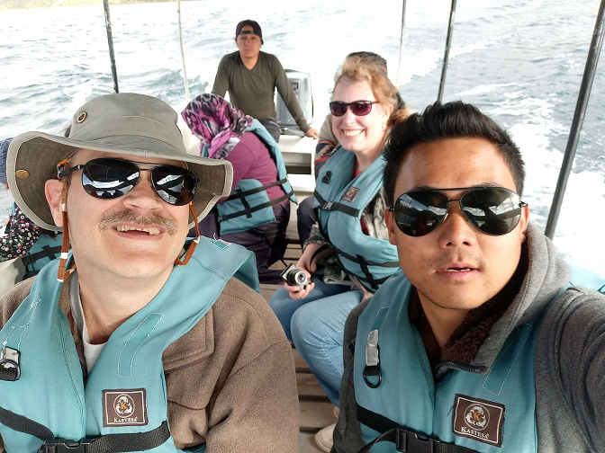 Boat ride on Lake Cuicocha
