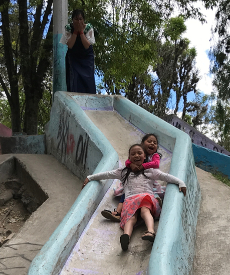 Shina and Sisa get more than they bargained for as they double up on the slide