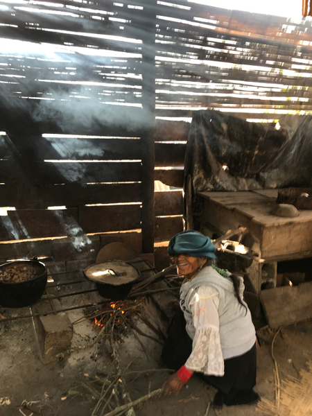 Abuelita in her outdoor kitchen