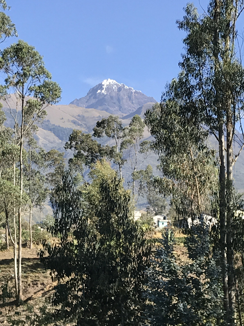 Volcan Cotacachi in the early morning sunshine