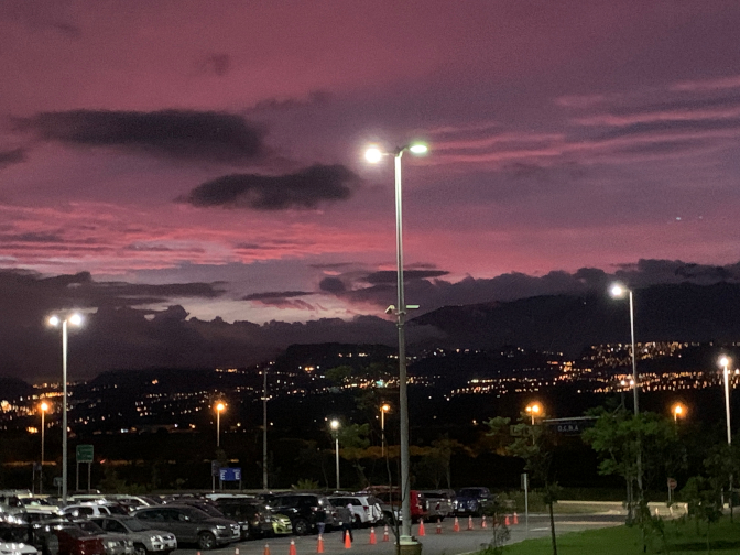 Sunset at the Quito Airport
