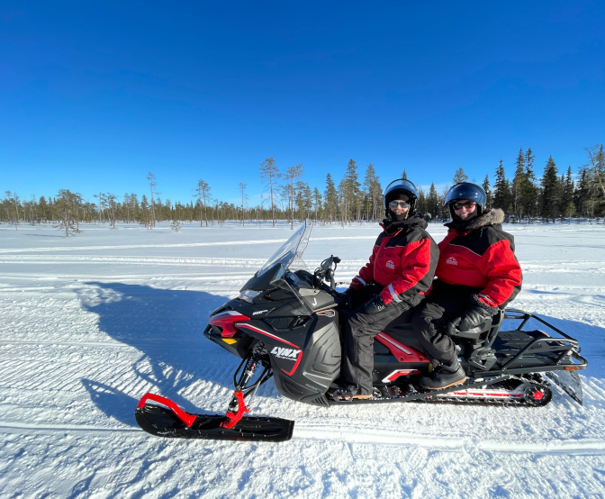 Snowmobiling above the Arctic Circle