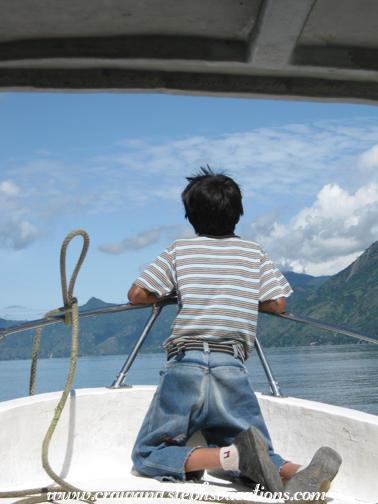 Boating on Lake Atitlan