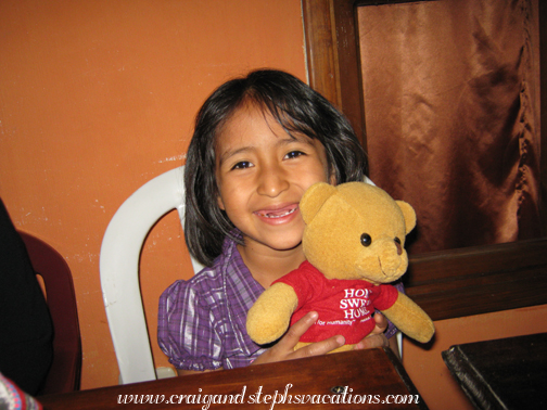 Aracely and her bear