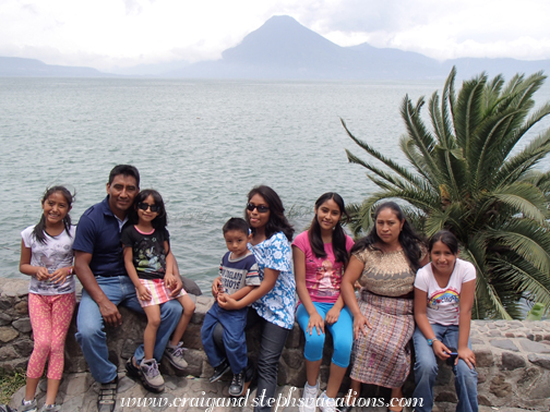 Yoselin, Humberto, Aracely, Eddy, Paola, Vanesa, Paulina, and Yasmin at Lake Atitlan