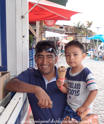 Humberto and Eddy with ice cream