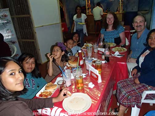 Tacos and Burgers at Isabela's: Vanesa, Yasmin, Aracely, Eddy, Yoselin, Paola, Steph, Craig, and Paulina