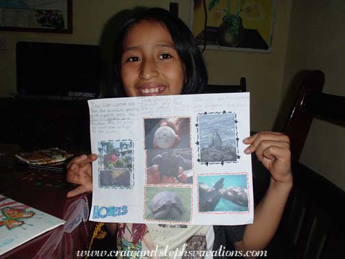 Aracely's homework: a travel brochure for Ecuador