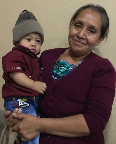 Mael David and his grandmother Juana
