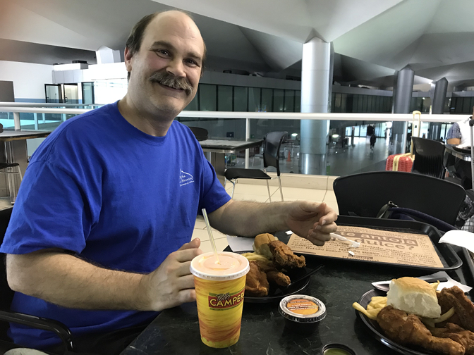 Pollo Campero at the airport in Guatemala City