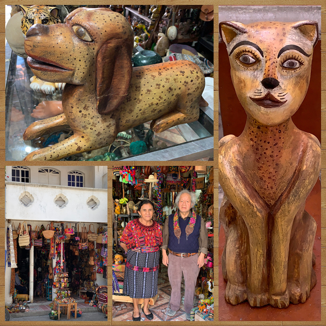 Don Tomas' store and the dog and cat we purchased there