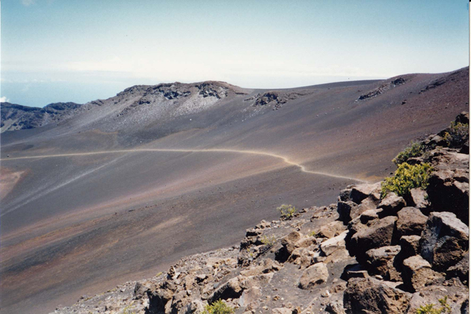 Hiking trail, Haleakala crater