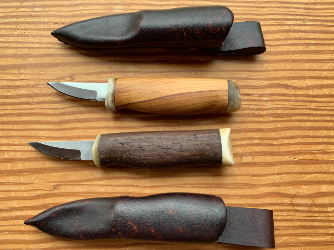 Finished knives and sheaths