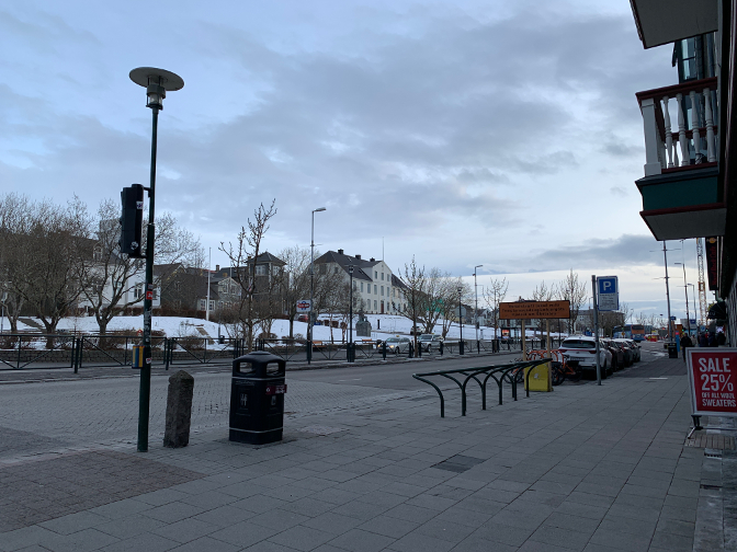 The empty streets of Reykjavik