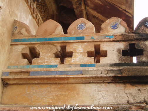 Inlaid turquoise mosaic, Jahangir Mahal