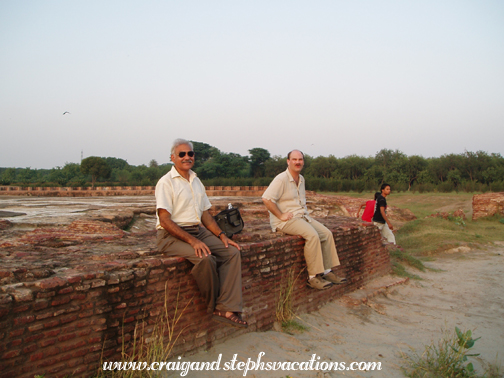 Mukul and Craig gazing at the Taj from near Shah Jahan's reflecting pool