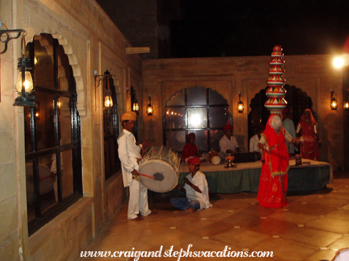 Rajasthani folk music and dance at the Gorbandh Palace