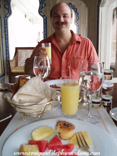 Breakfast at the Lake Palace Hotel