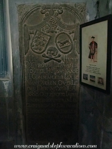 Tombstone within St. Francis church