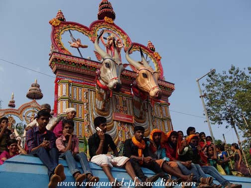 Buffalo effigies at Periayanampetta Pooram