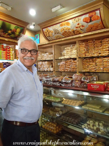 Mukul buying sweets at the Best Bakery