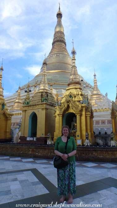 Steph at Shwedagon Pagoda