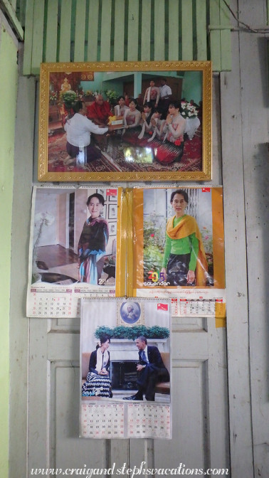 Photos of Aung San Suu Kyi, Shwe Sin Tai Silkwear