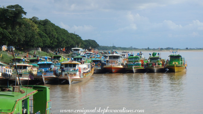 Boats moored near us in Monywa