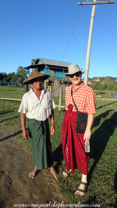 Craig and a new friend, Kaung Tee Village
