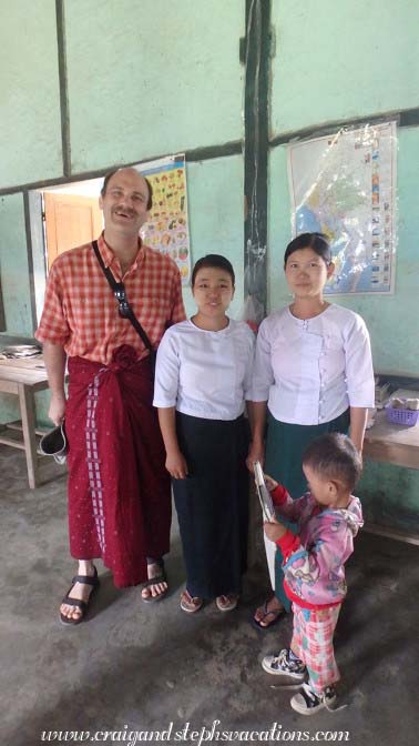 Craig with two of the teachers
