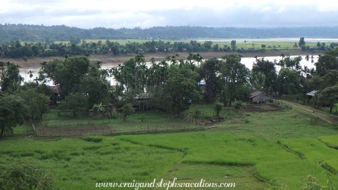 View of the Chindwin River from the pagoda