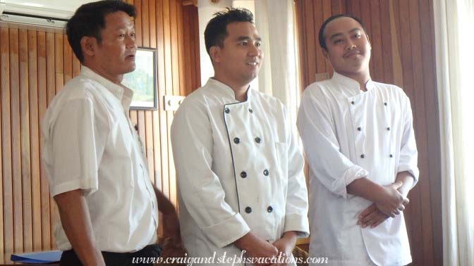 Purser, Executive Chef, and Pastry Chef of the RV Zawgi Pandaw