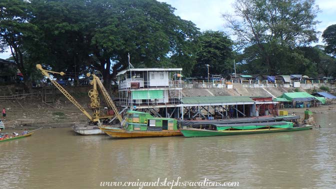 Riverboats and equipment in Homalin
