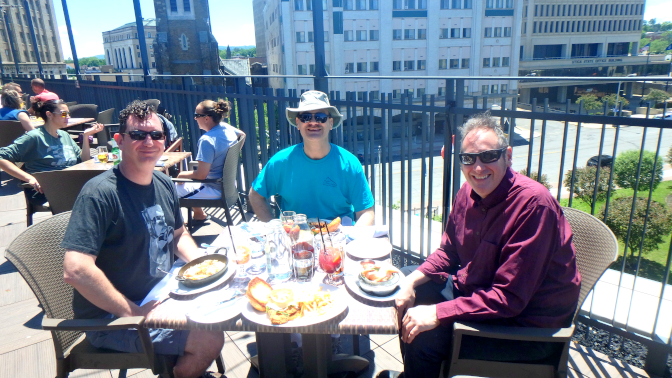Lunch at Ocean Blue: Tyson, Craig, David