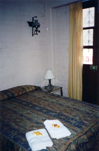 Our room at the Posada Hispana in Pisco