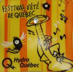Badge for entrance to Quebec City Festival