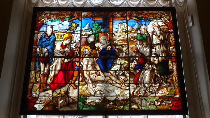 Lamentaton, 16th century stained glass