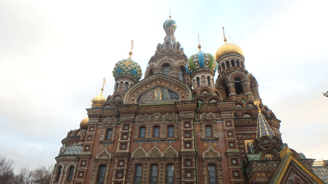 Church of the Spilled Blood which was built on the site on which Alexander II was fatally wounded in 1881