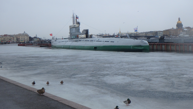 The Diesel-powered Icebreaker Moscow on a Quay at the English